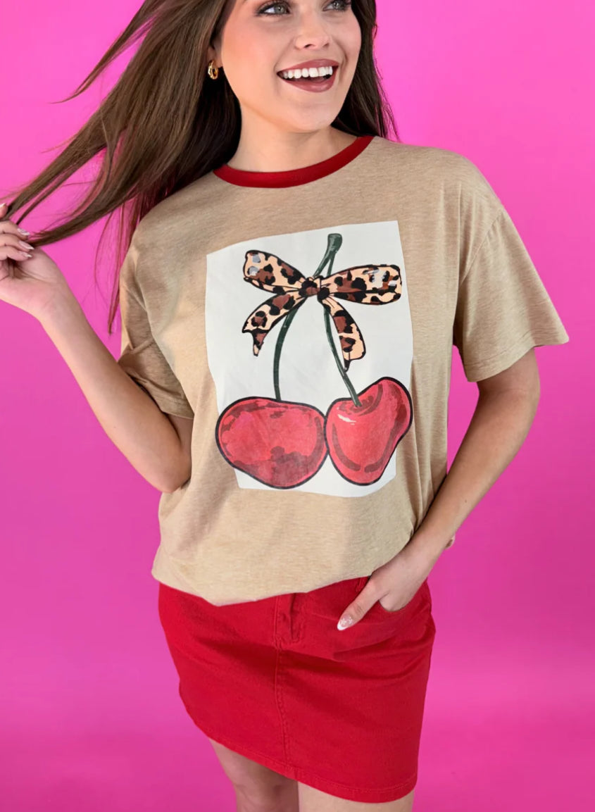 Cherry sweet oversized tee