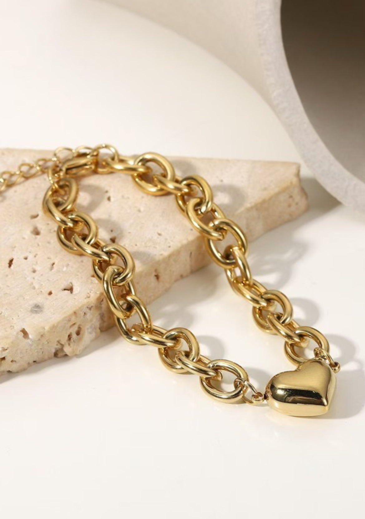Chunky heart bracelet