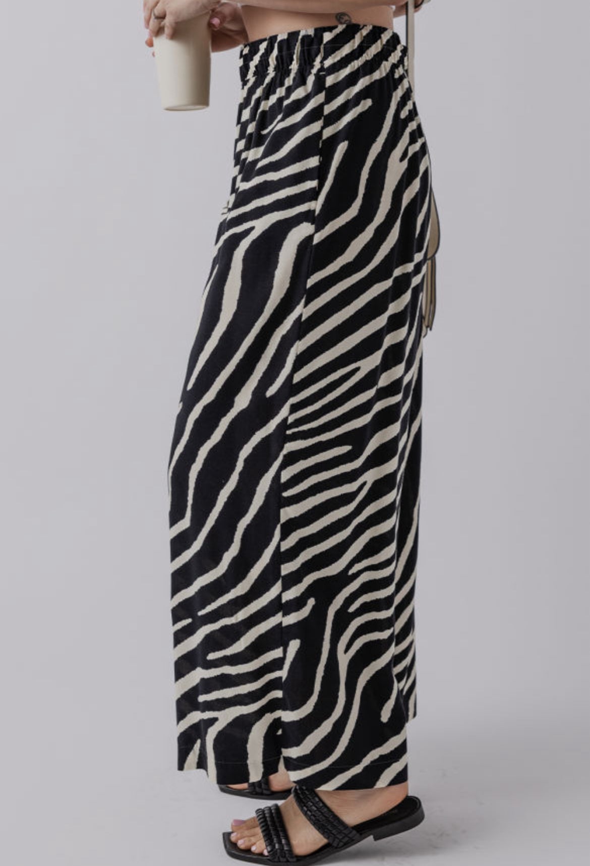 Zebra wide leg pants