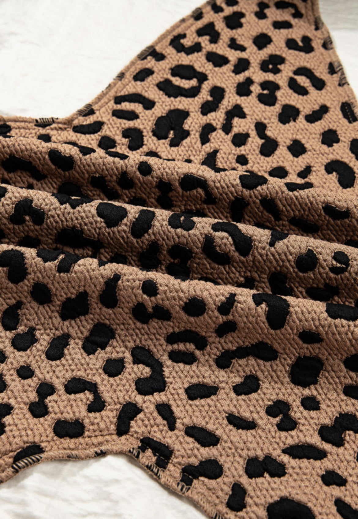 Star leopard patched hoodie