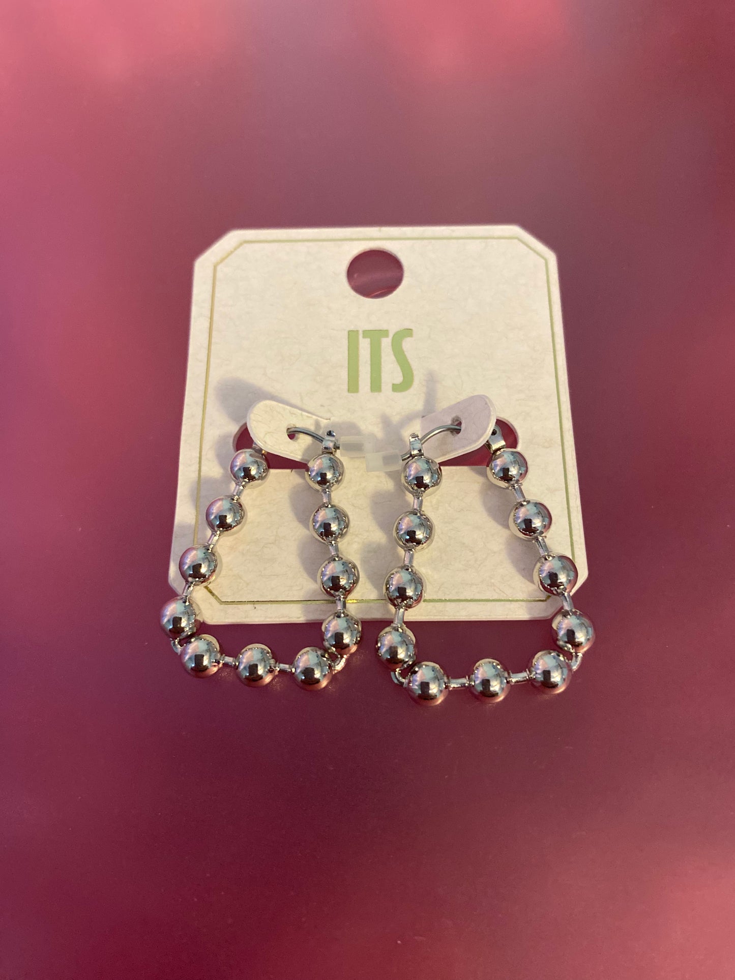 Ball hoop earrings