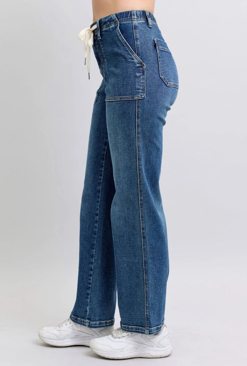 Judy Blue drawstring wide jean