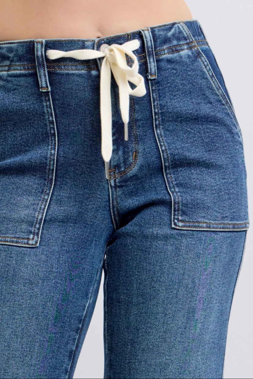 Judy Blue drawstring wide jean