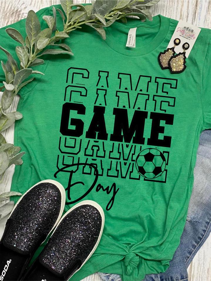 Game Day Game Day Soccer Colorful Tees