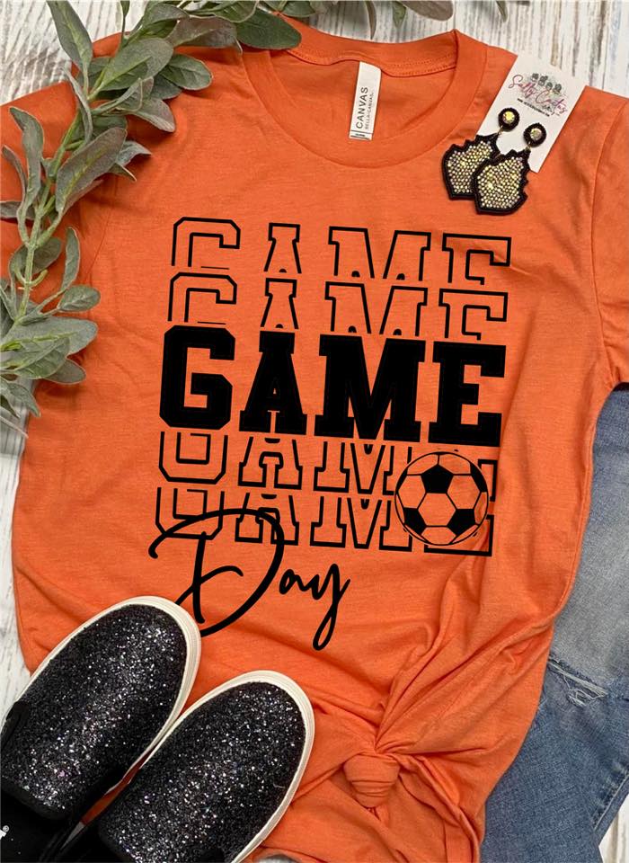 Game Day Game Day Soccer Colorful Tees