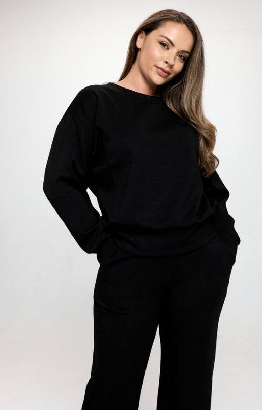 Black scuba jogger set