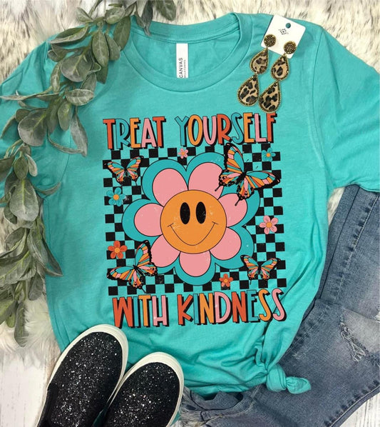 ***DTG Treat Yourself With Kindness Seafoam Tee