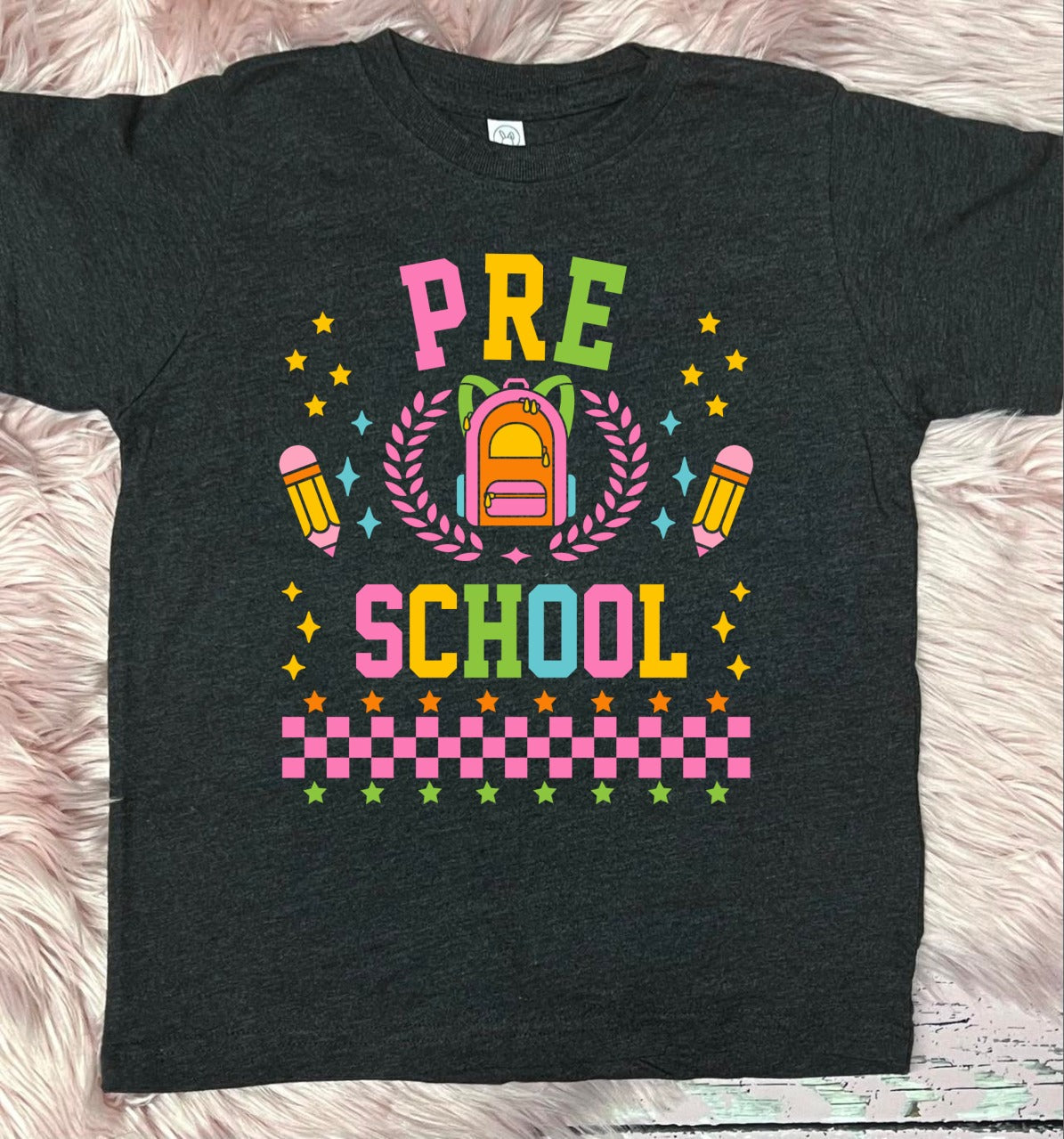 *DTG* Colorful Checkered Back To School