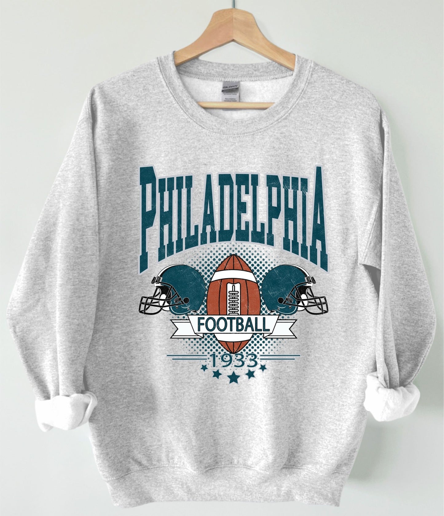Vintage Football Ash Grey Sweatshirt