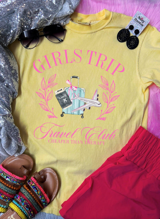 *DTF* Girls Trip Travel Club Butter Comfort Color