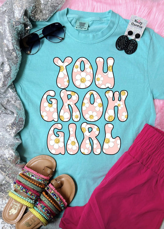 *DTF* You Grow Girl Groovy Chalky Mint Comfort Color