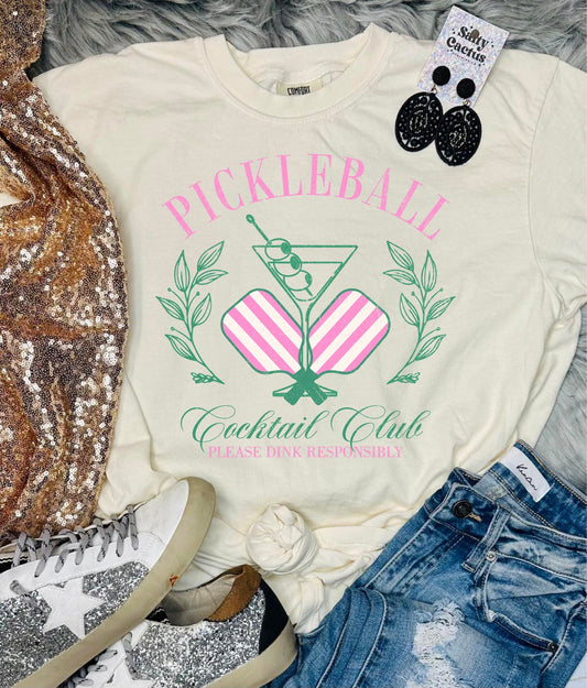 *DTF* Pickleball Cocktail Club Ivory Comfort Color
