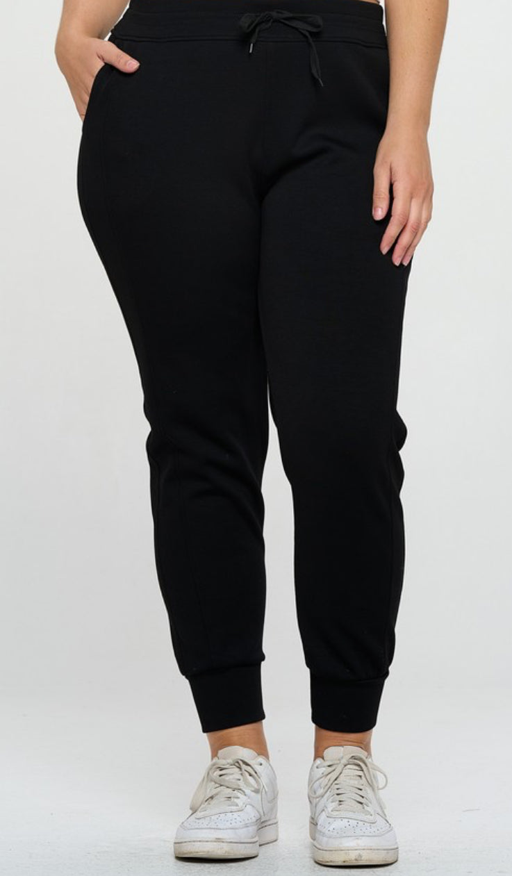 Black scuba jogger set