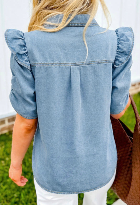 Denim blouse