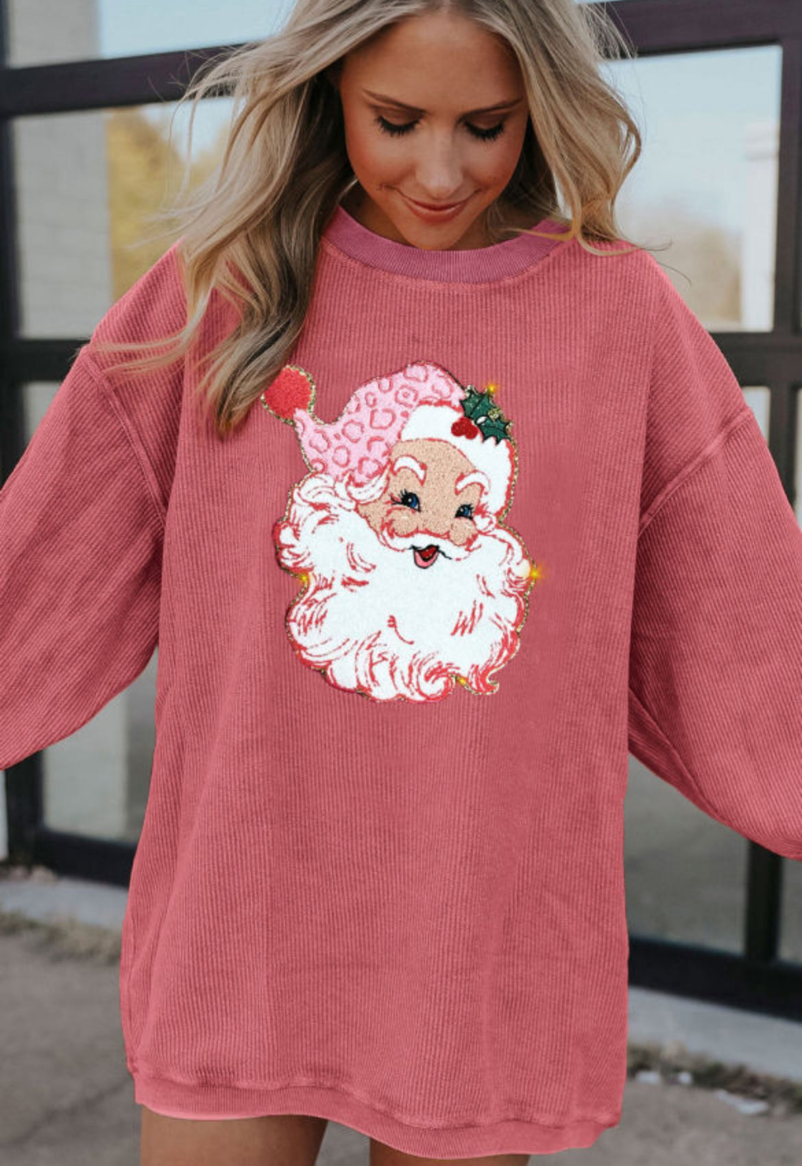 Pink Santa sweatshirt