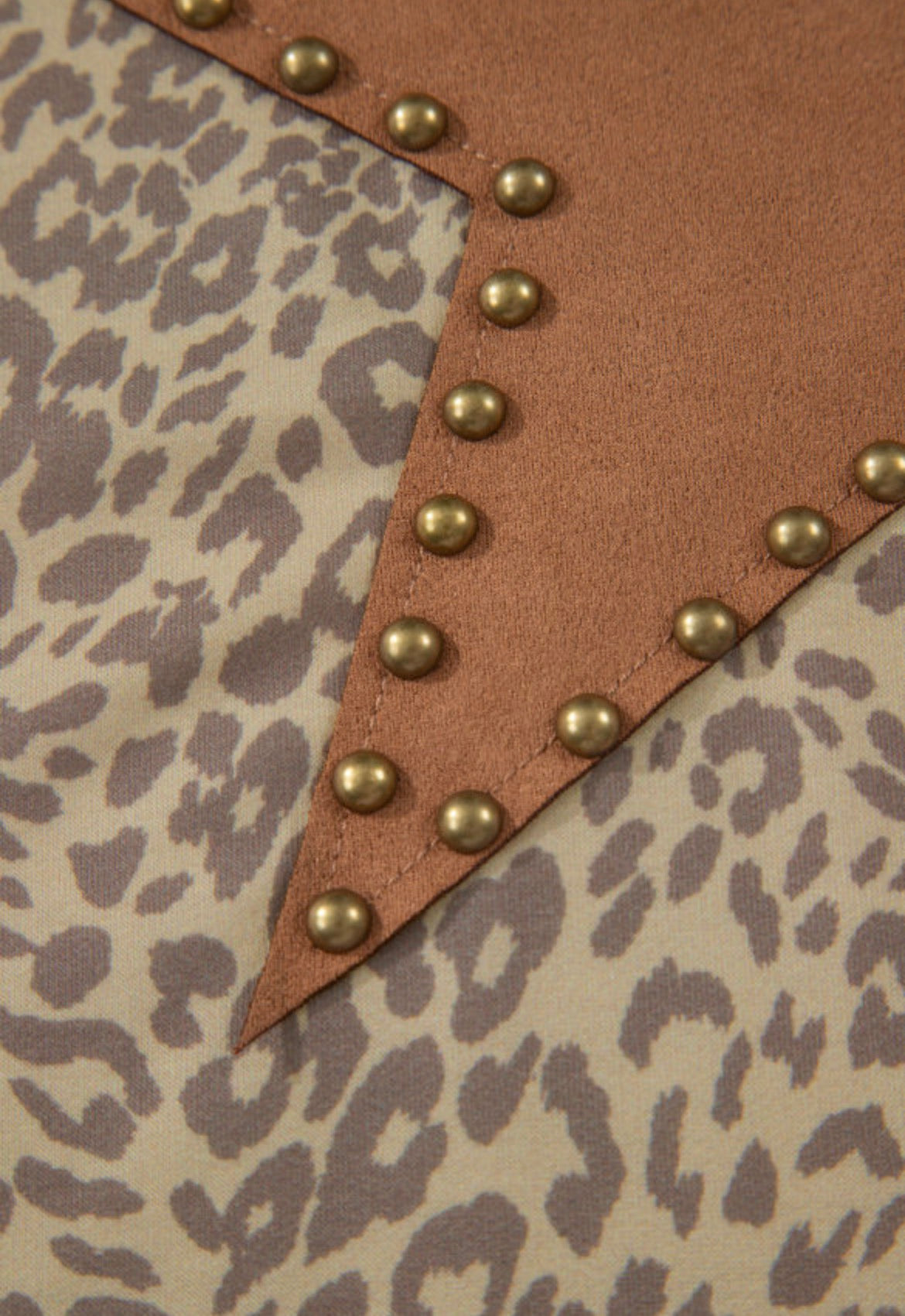 Leopard studded star top