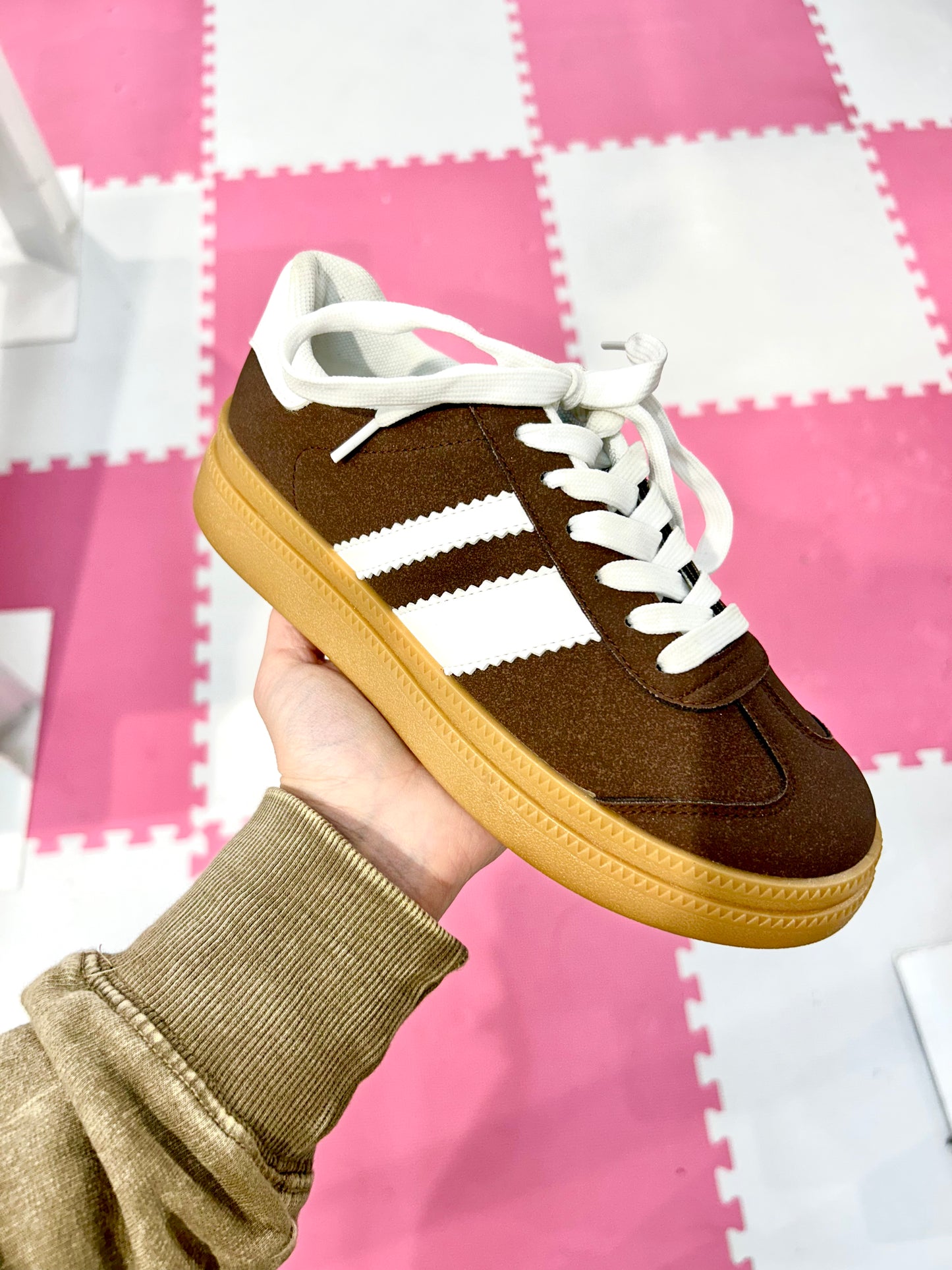 Brown sneakers