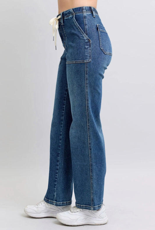 Judy Blue drawstring wide jean
