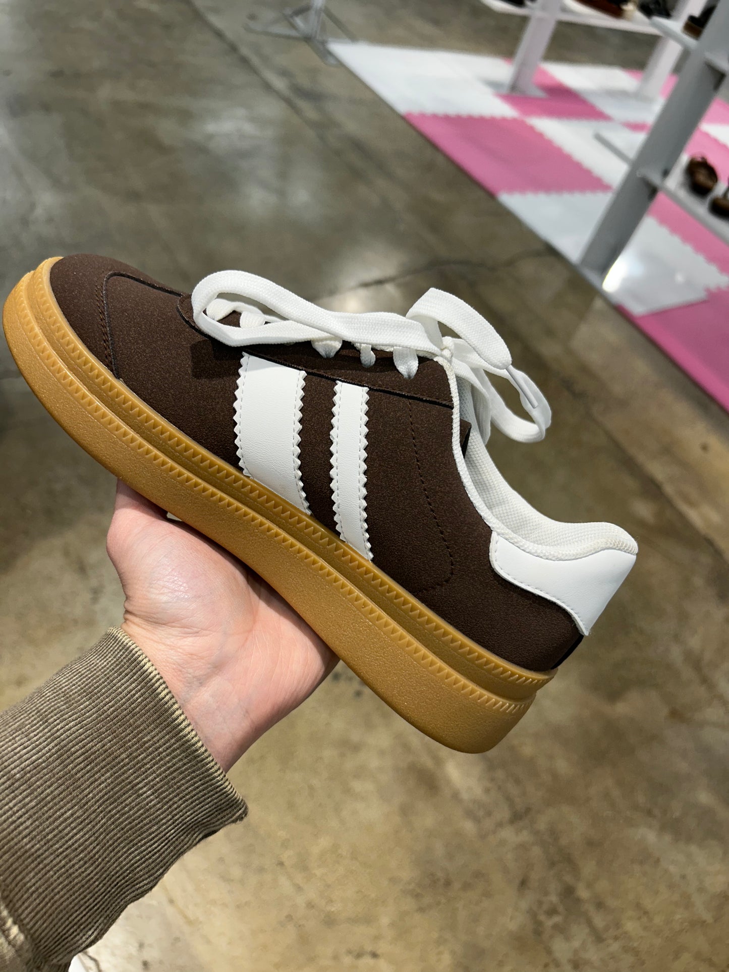 Brown sneakers