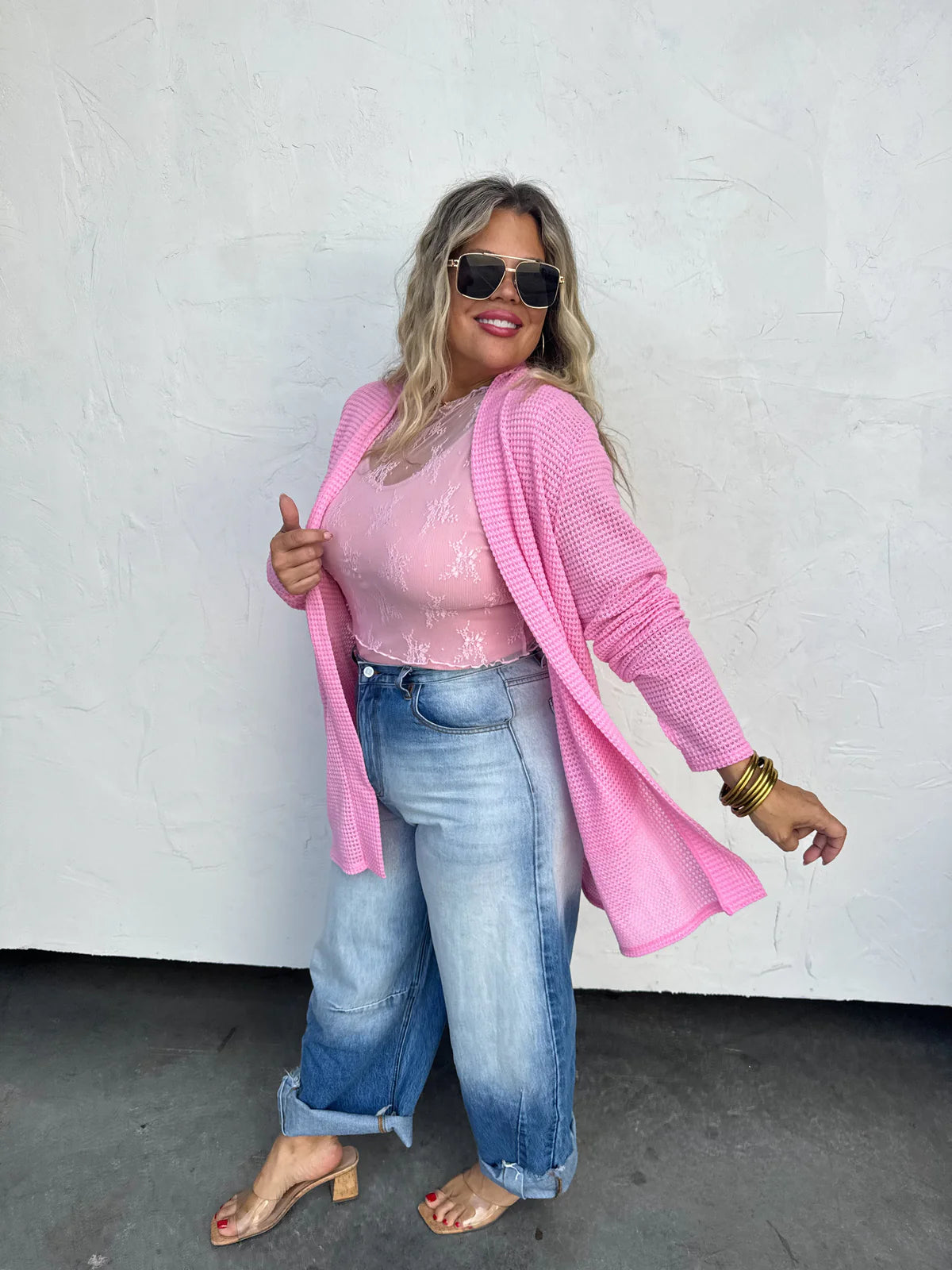 Lola Cardigan-Pastel Pink