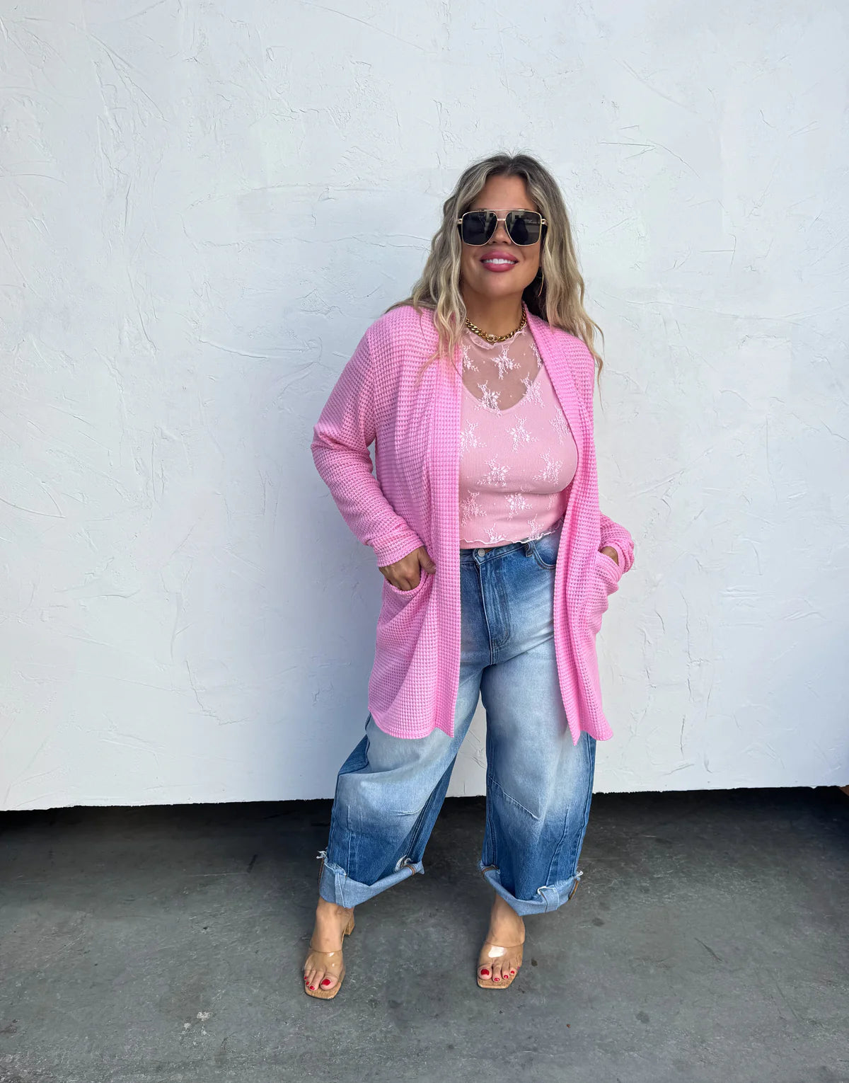 Lola Cardigan-Pastel Pink