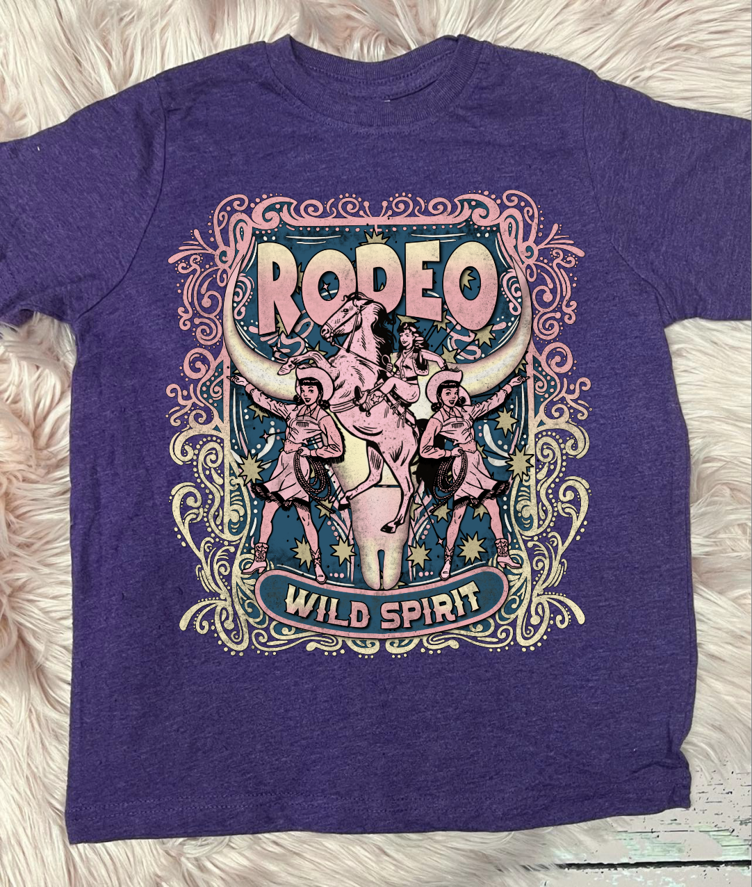 *DTG* Kids Rodeo Wild Spirit Purple Tee
